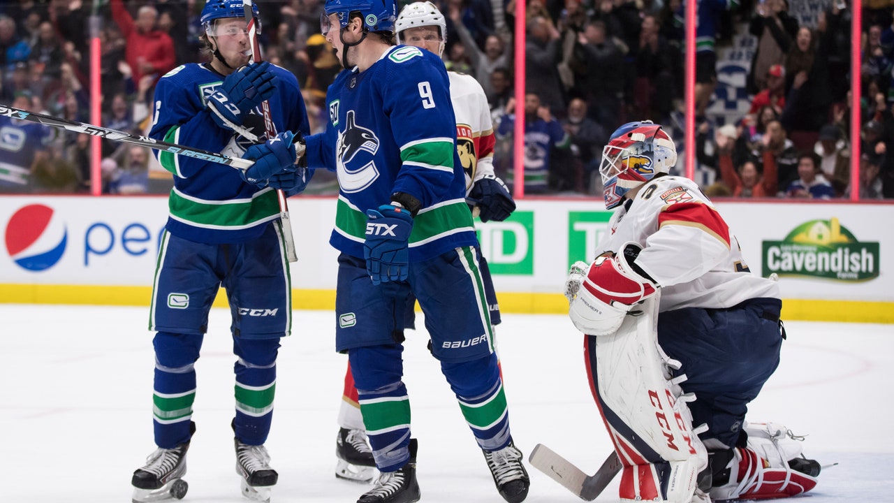 Miller scores 2, Canucks get 5 in 1st and drub Panthers 7-2